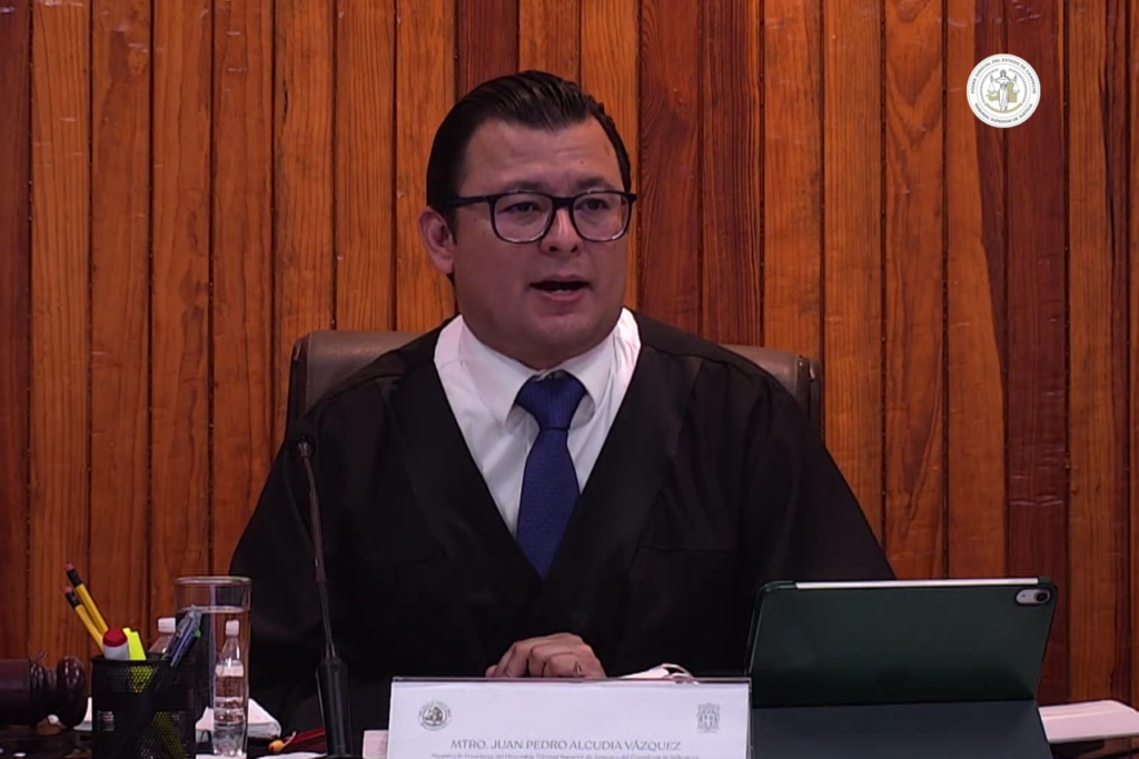 Magistrado Juan Pedro Alcudía Vázquez durante los trabajos del Poder Judicial - Carxcter Campeche