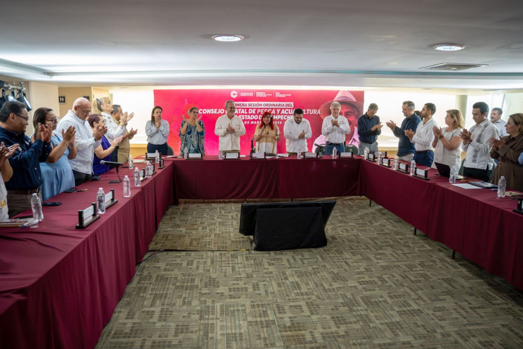 Gobernadora Layda Sansores presidiendo la sesión del Consejo Estatal de Pesca y Acuacultura 2026 - Carxcter Campeche
