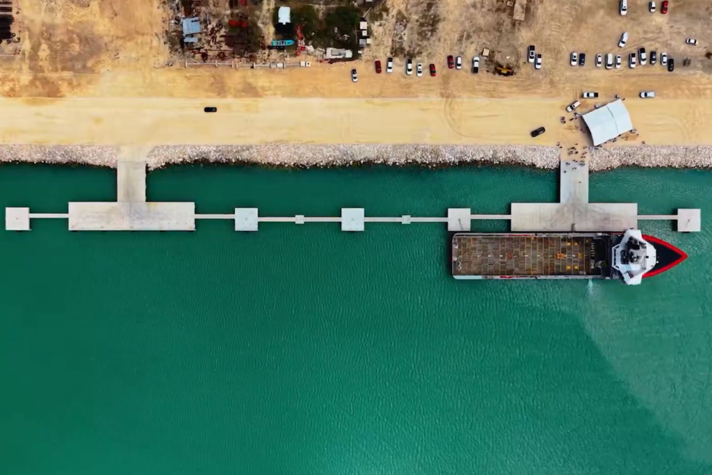 Supervisión de obras de infraestructura en la Plataforma 2 del puerto de Seybaplaya - Carxcter Campeche