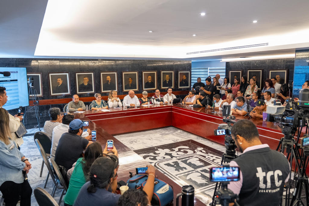 Conferencia de prensa del Gabinete de Seguridad de Campeche tras la jornada del 8M - Carxcter Campeche