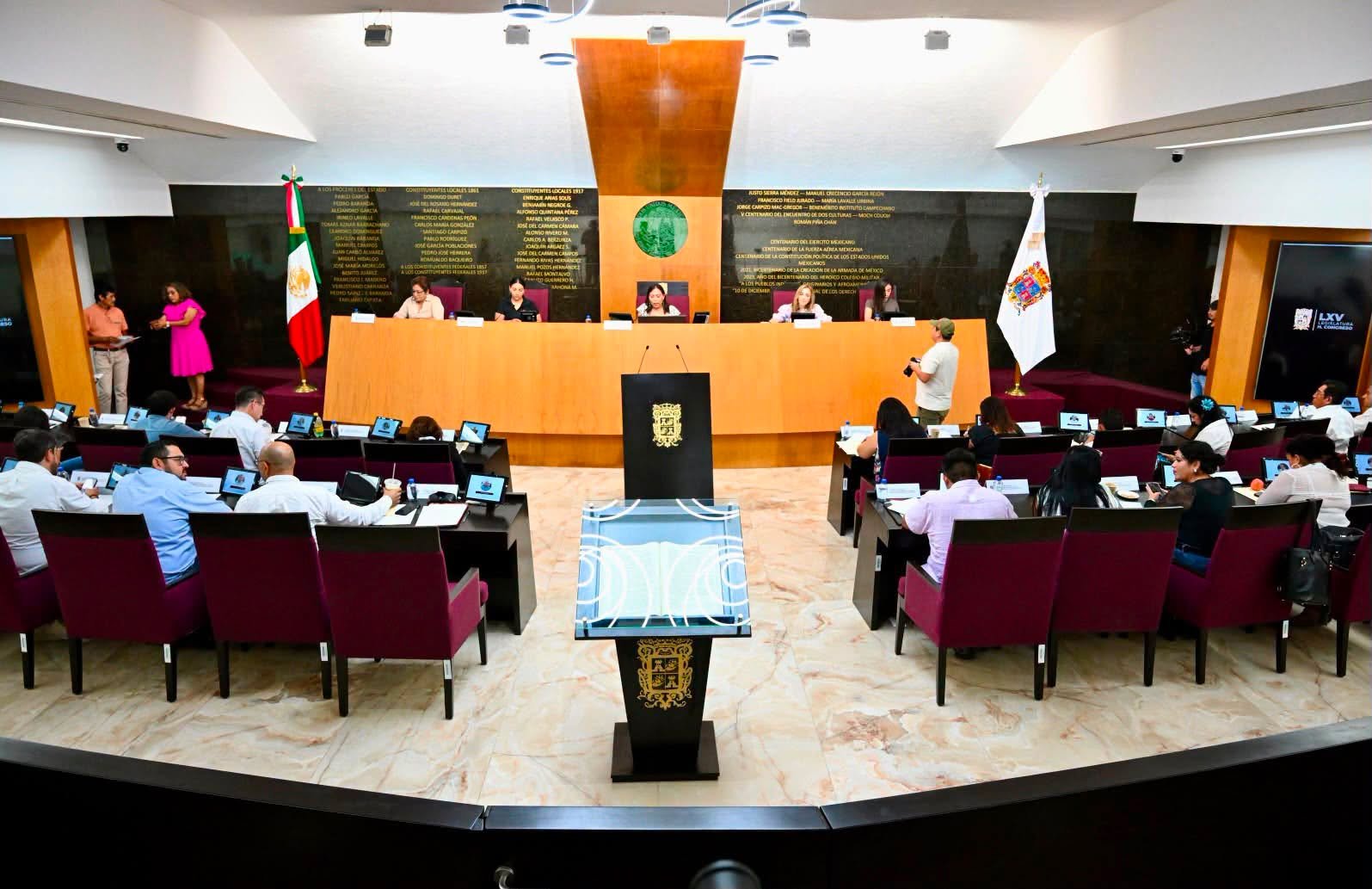 Aprueban en el Congreso del Estado de Campeche diversas reformas y exhortos orientados a garantizar los derechos humanos, mejorar los servicios públicos y reforzar la seguridad civil ante la actual temporada de lluvias y ciclones tropicales