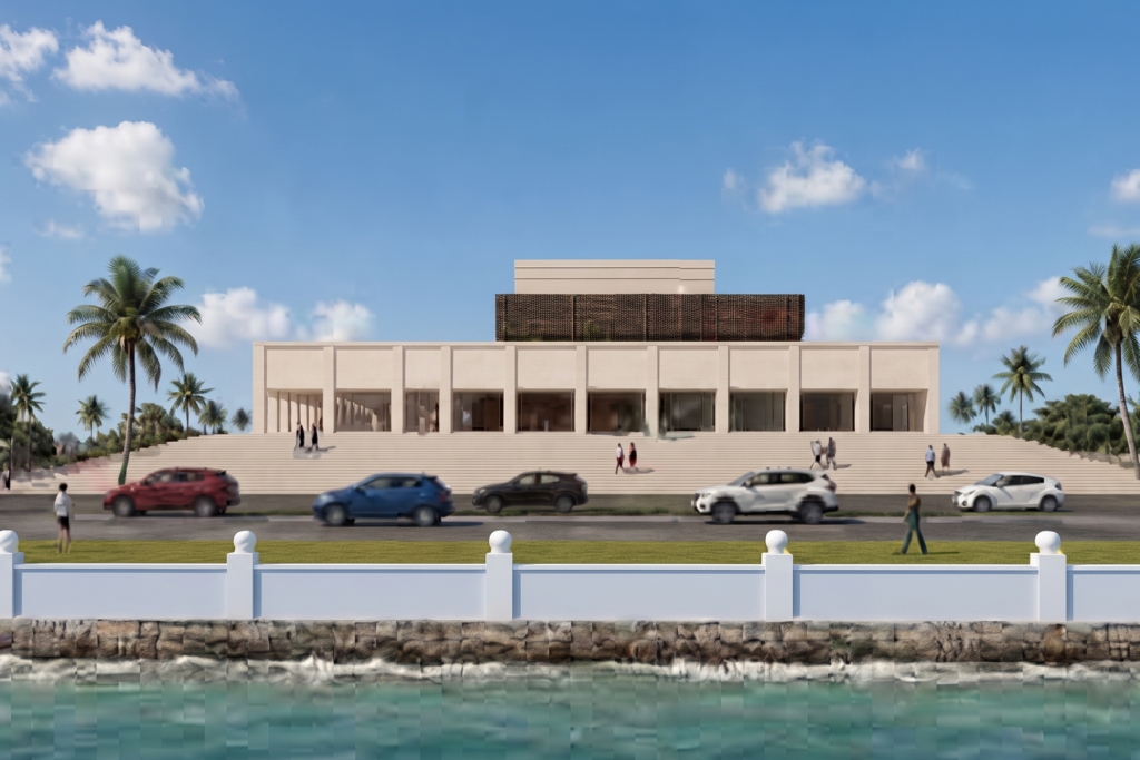 Render del Centro Cultural en el Foro Ah-Kim-Pech - Carxcter Campeche