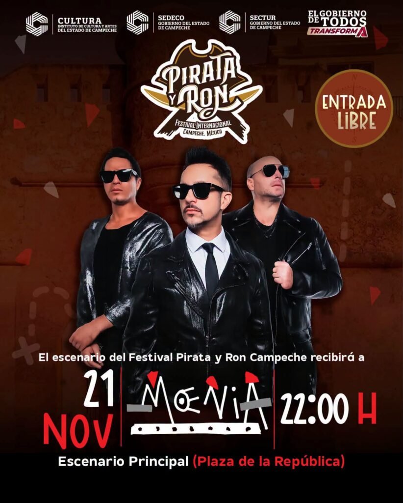 Moenia estará en el Festival Pirata y Ron - Carxcter Campeche
